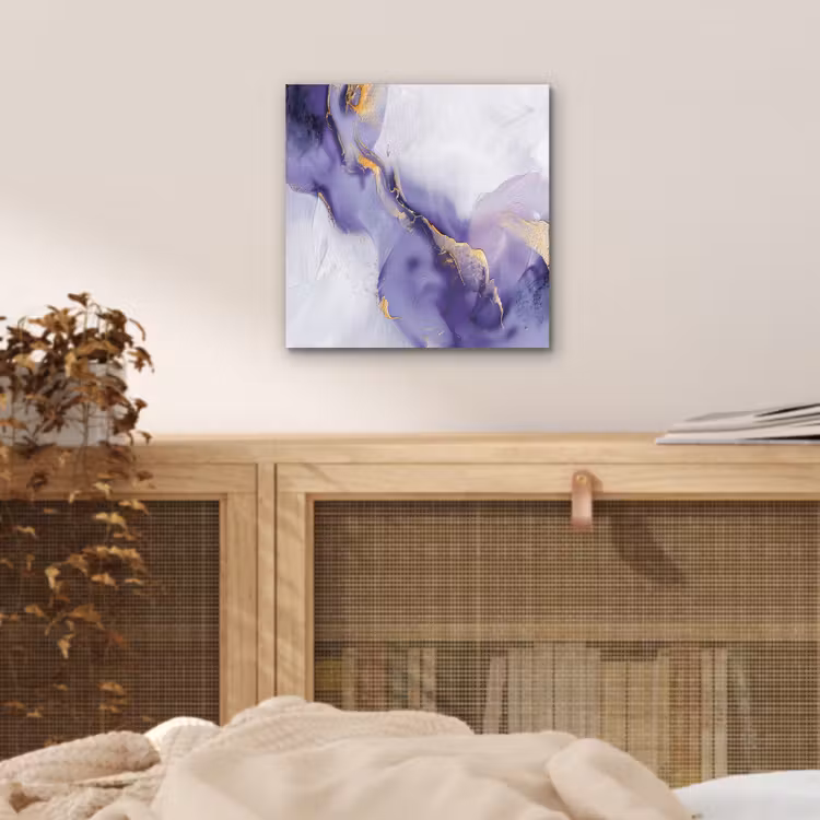 Aluminium schilderij - Paars - Modern - Marmer - Abstract — 4