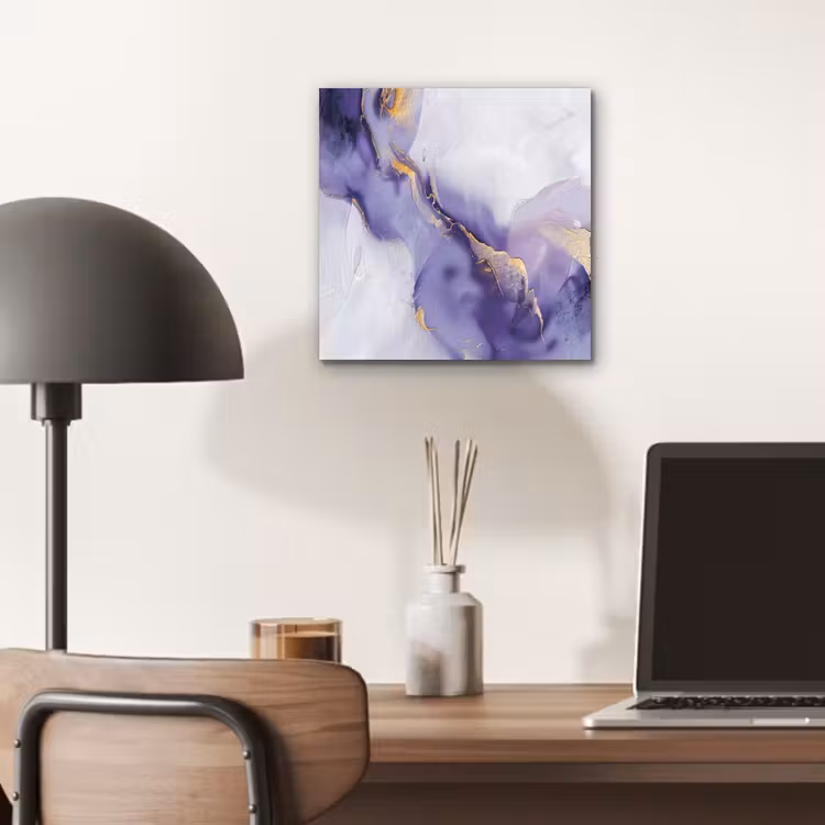 Aluminium schilderij - Paars - Modern - Marmer - Abstract — 6