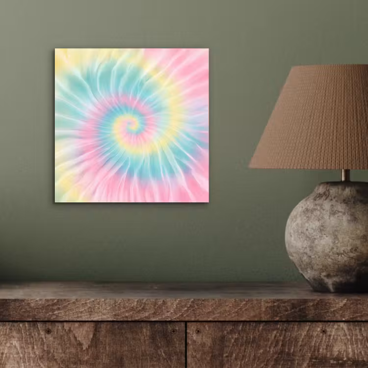 Aluminium schilderij - Pasteltinten - Tie dye - Roze — 3