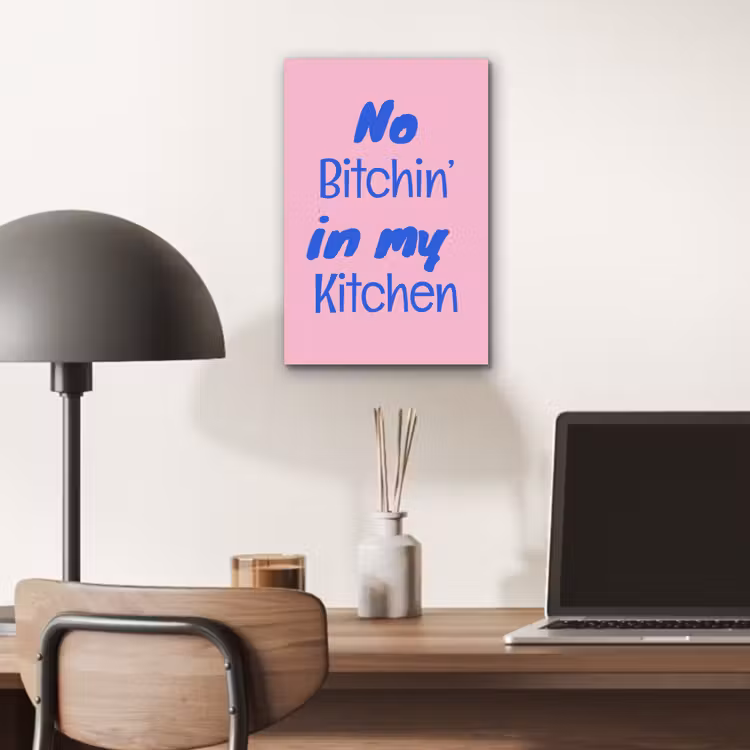 Aluminium schilderij - Quote - Blauw - Lettertype - Keuken — 6