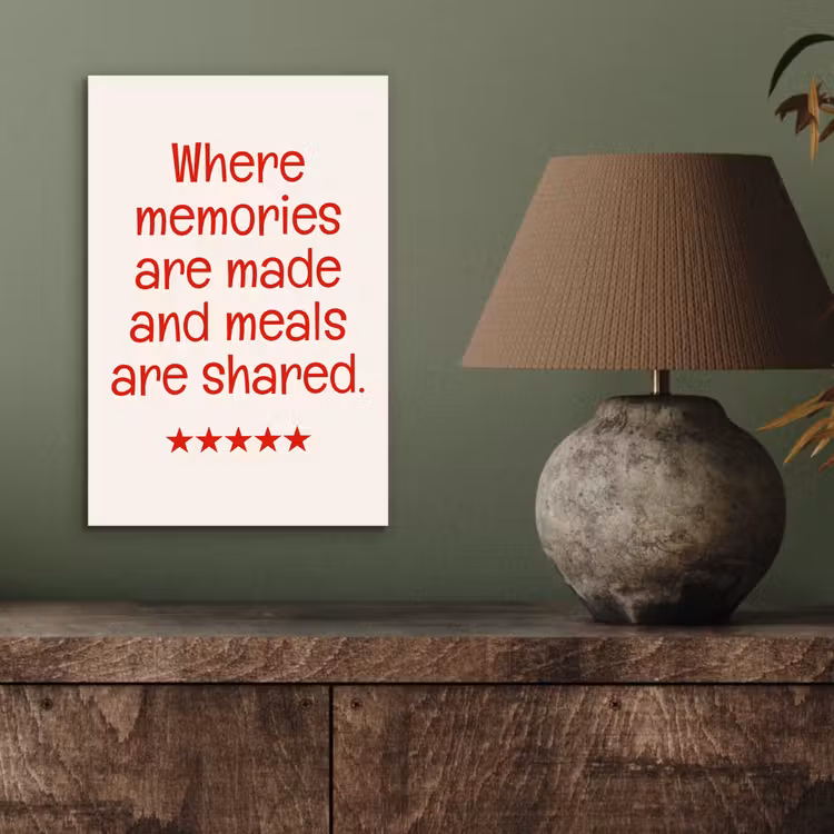 Aluminium schilderij - Quote - Sterren - Rood - Memories — 3