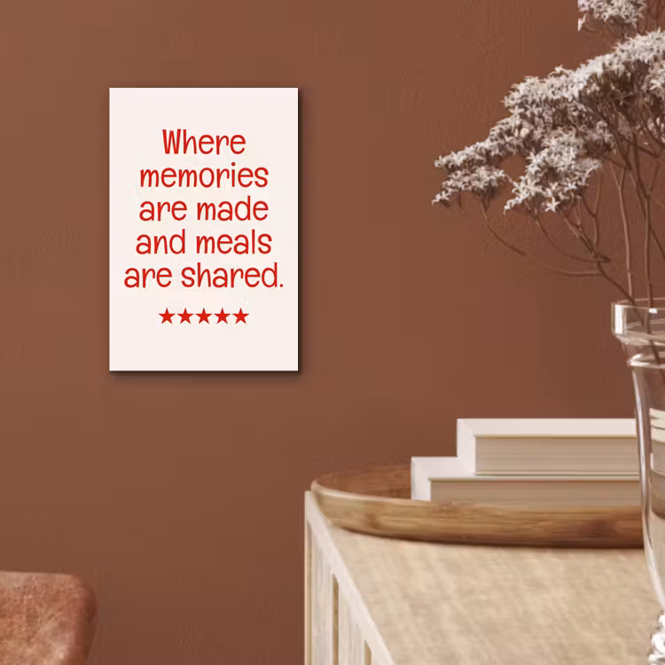 Aluminium schilderij - Quote - Sterren - Rood - Memories — 5