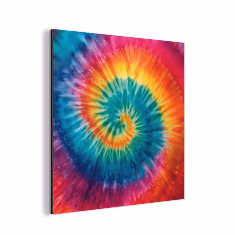 Aluminium schilderij - Regenboogkleuren - Tie dye - — 1