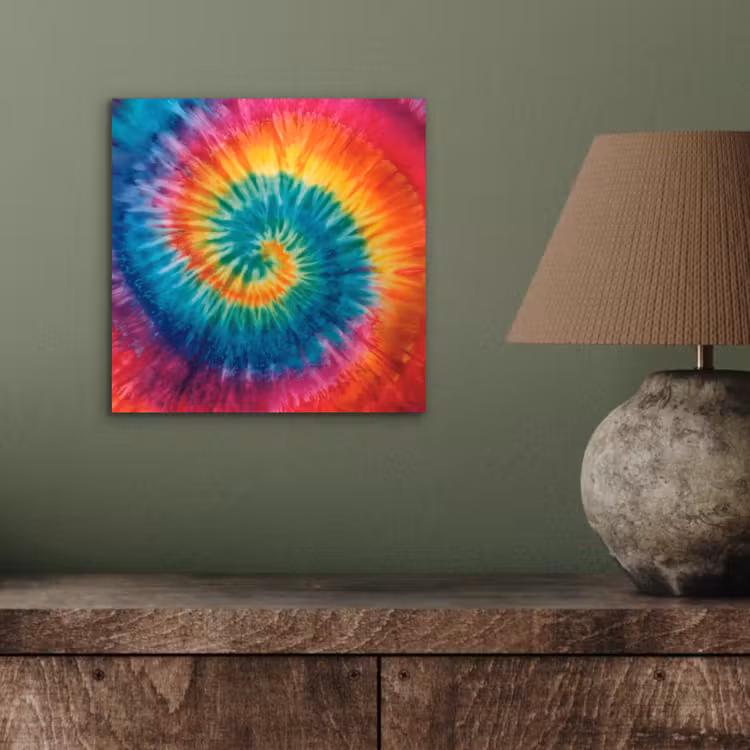 Aluminium schilderij - Regenboogkleuren - Tie dye - — 3