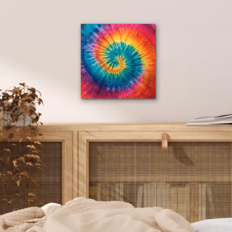 Aluminium schilderij - Regenboogkleuren - Tie dye - — 4