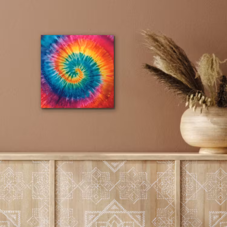 Aluminium schilderij - Regenboogkleuren - Tie dye - — 5
