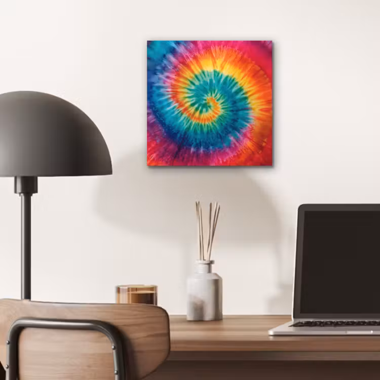 Aluminium schilderij - Regenboogkleuren - Tie dye - — 6
