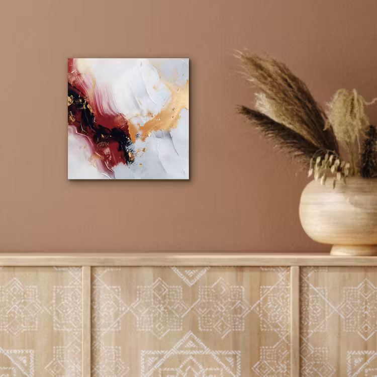 Aluminium schilderij - Rood - Abstract - Goud - Modern — 5