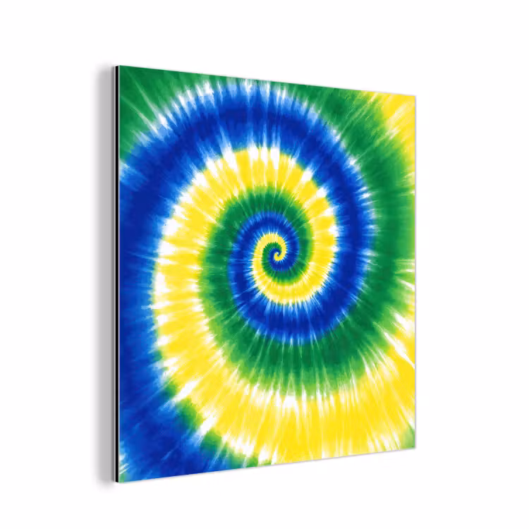 Aluminium schilderij - Spiraal - Groen - Draaiend — 1