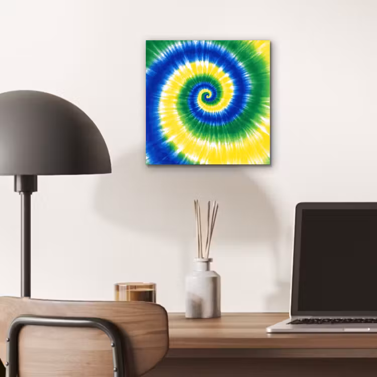 Aluminium schilderij - Spiraal - Groen - Draaiend — 6