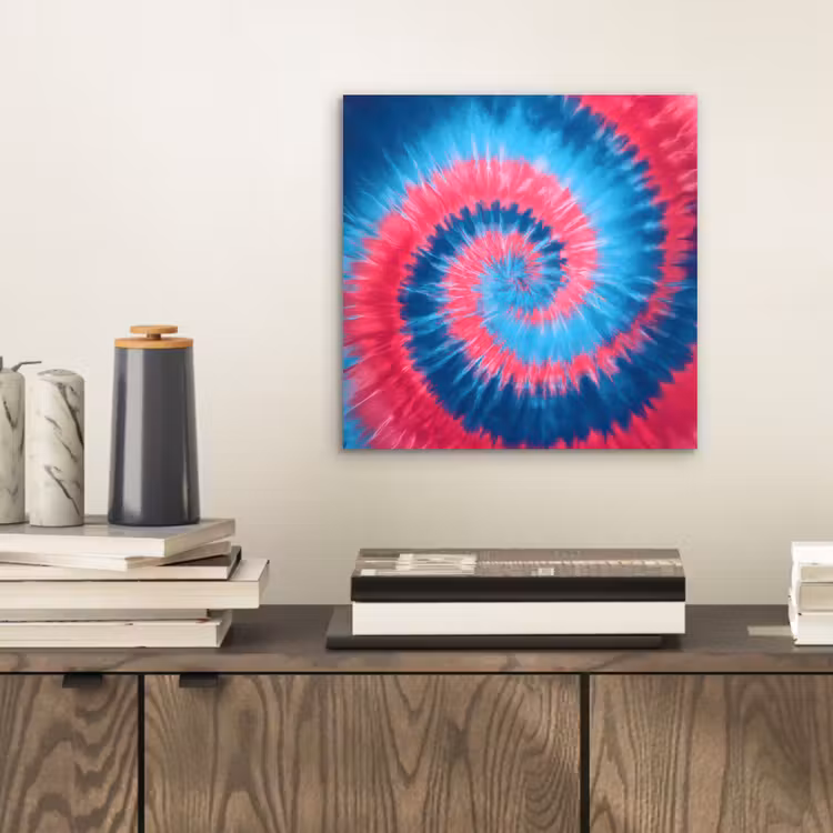 Aluminium schilderij - Spiraal - Roze - Draaiend — 2