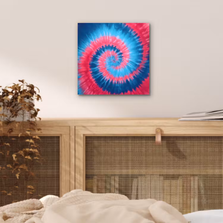 Aluminium schilderij - Spiraal - Roze - Draaiend — 4