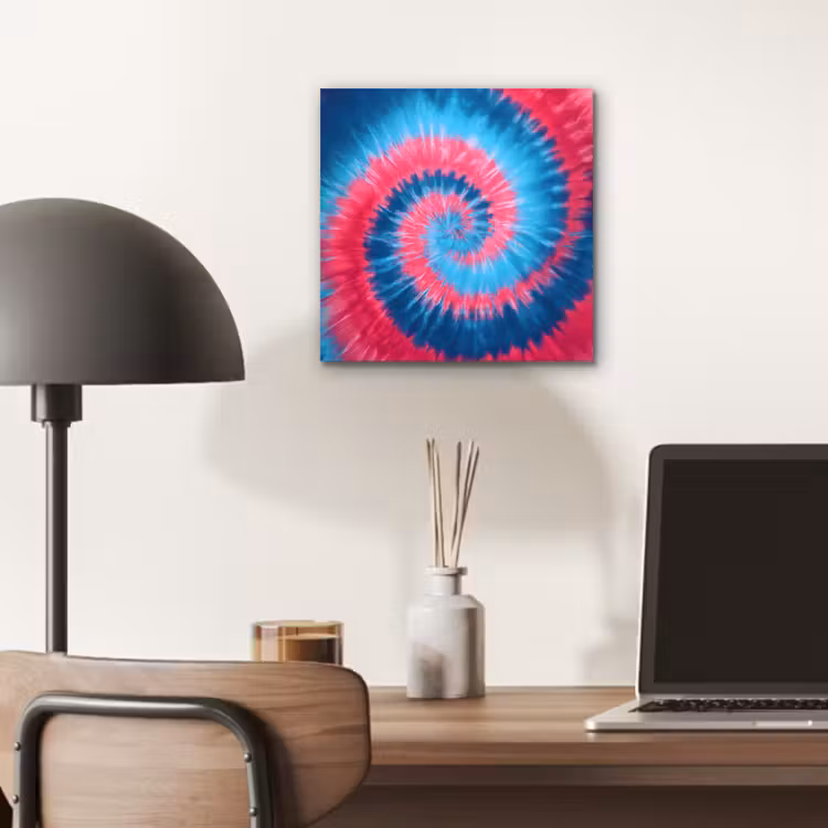 Aluminium schilderij - Spiraal - Roze - Draaiend — 6