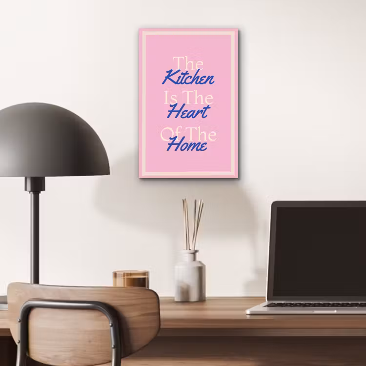 Aluminium schilderij - Tekst - Blauw - Keuken - Kader — 6