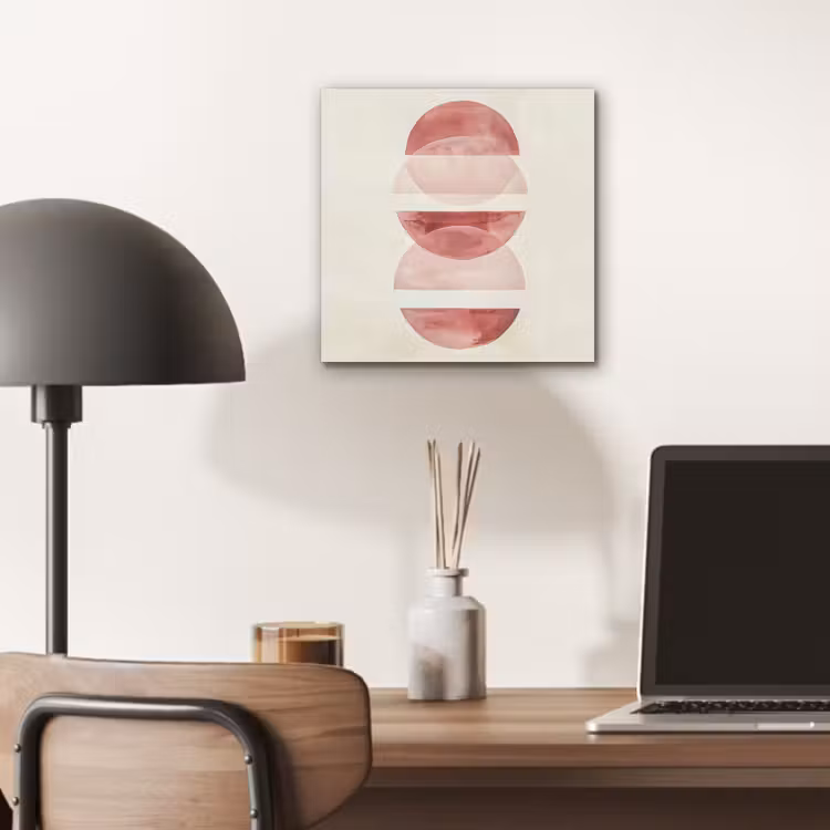 Aluminium schilderij - Minimalistisch - Cirkels - Roze — 6