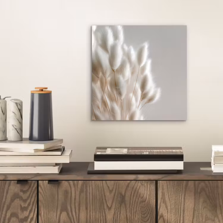 Aluminium schilderij - Pluimen - Beige - Minimalistisch — 2
