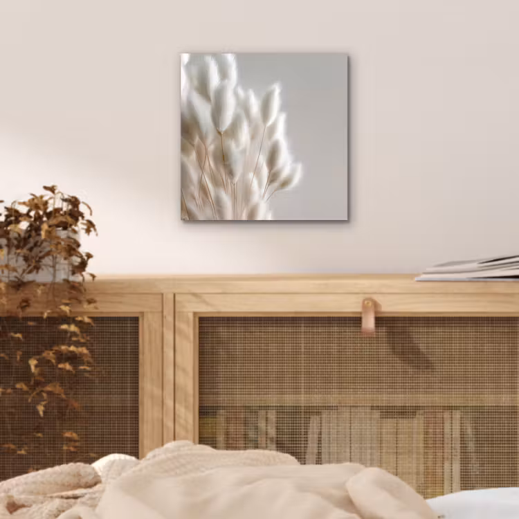Aluminium schilderij - Pluimen - Beige - Minimalistisch — 4
