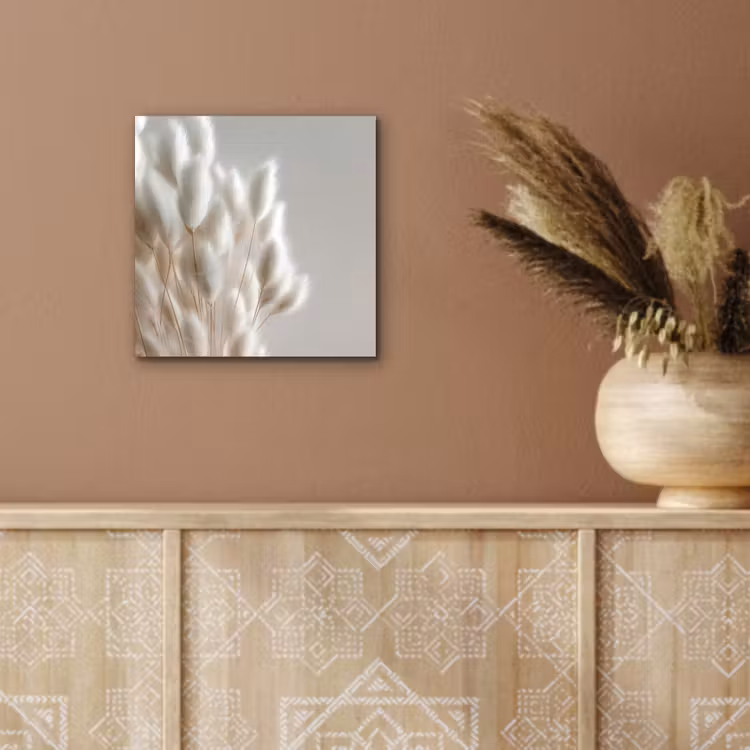 Aluminium schilderij - Pluimen - Beige - Minimalistisch — 5