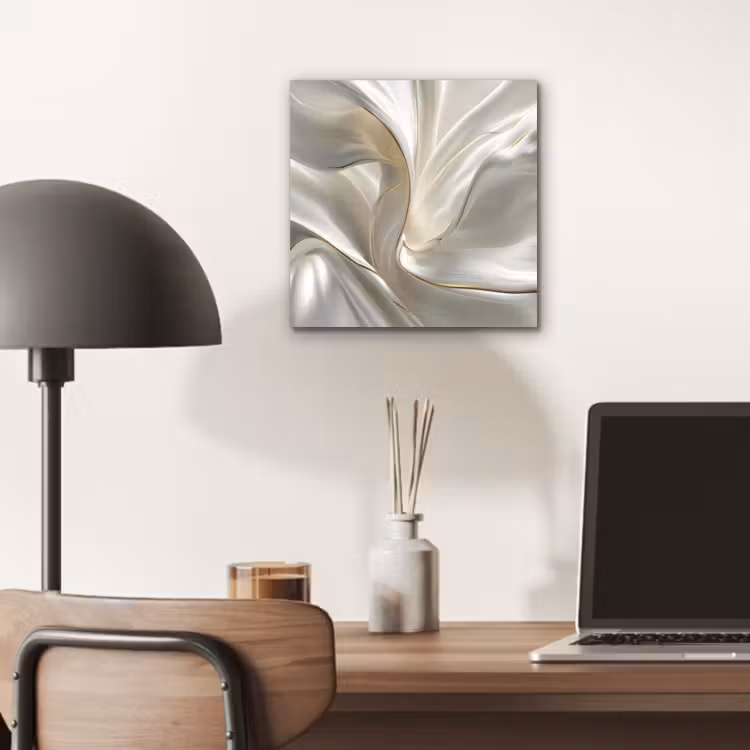 Aluminium schilderij - Stof - Plooien - Goud — 6