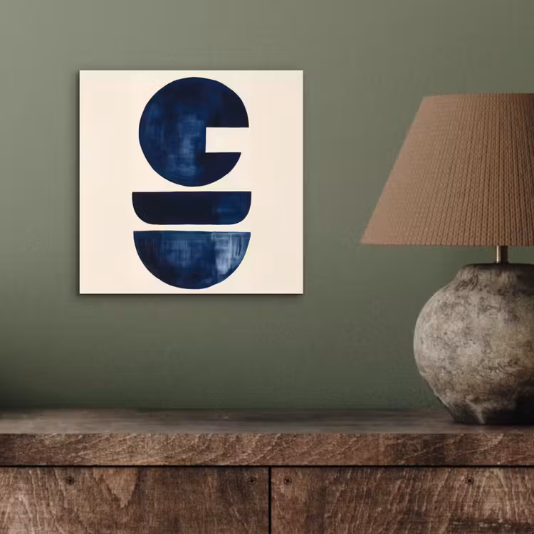 Aluminium schilderij - Vormen - Blauw - Abstract — 3