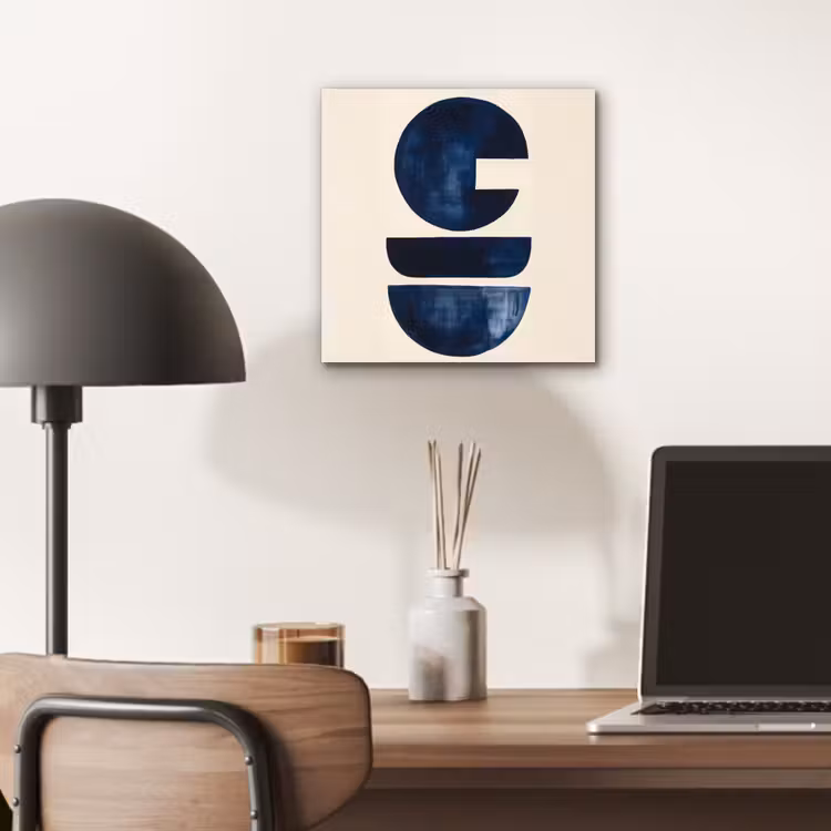 Aluminium schilderij - Vormen - Blauw - Abstract — 6