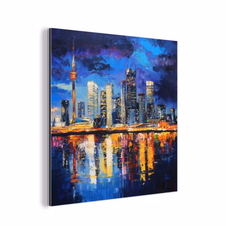 Aluminium schilderij - Skyline Toronto - Modern - Stadslicht - Blauw — 1