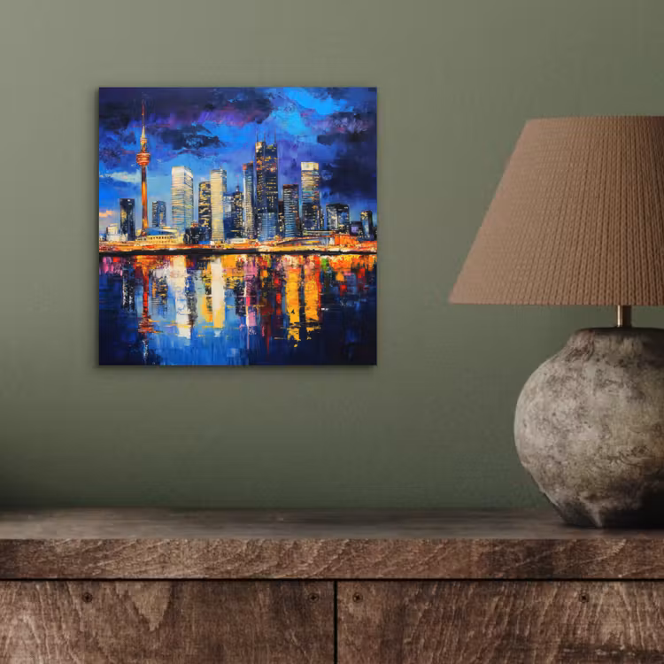 Aluminium schilderij - Skyline Toronto - Modern - Stadslicht - Blauw — 3