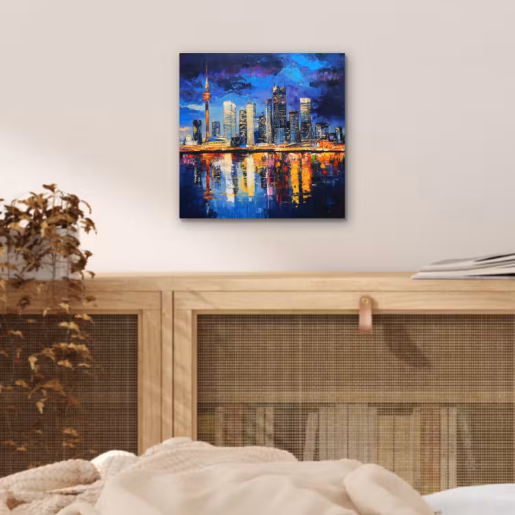 Aluminium schilderij - Skyline Toronto - Modern - Stadslicht - Blauw — 4