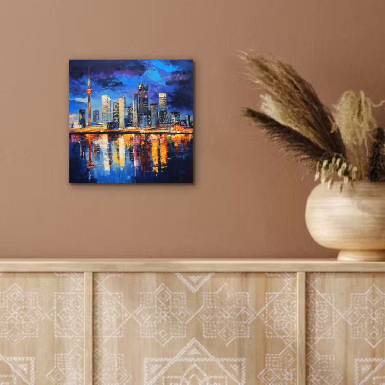 Aluminium schilderij - Skyline Toronto - Modern - Stadslicht - Blauw — 5