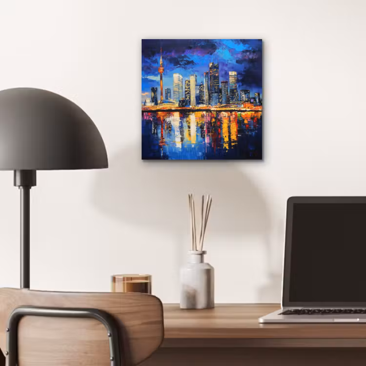 Aluminium schilderij - Skyline Toronto - Modern - Stadslicht - Blauw — 6