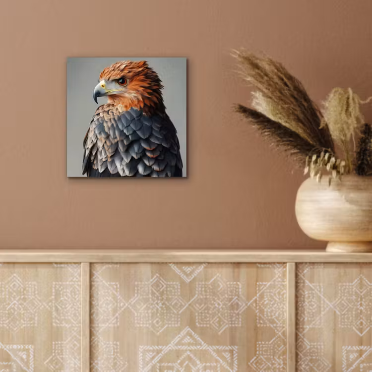Aluminium schilderij - Vogel - Realistisch - Veren - Bruin — 5