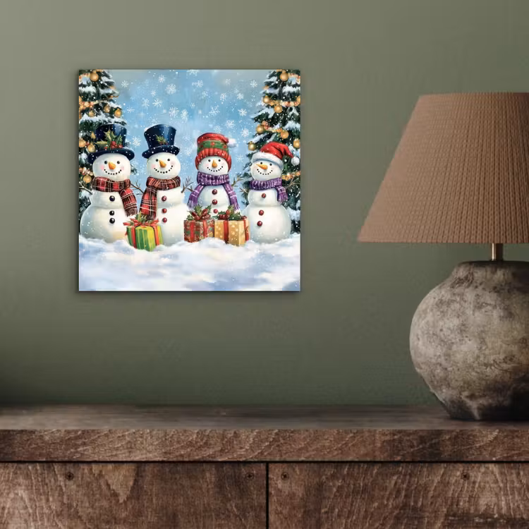 Aluminium schilderij - Vrolijk -  Sneeuw - Kleurrijk — 3