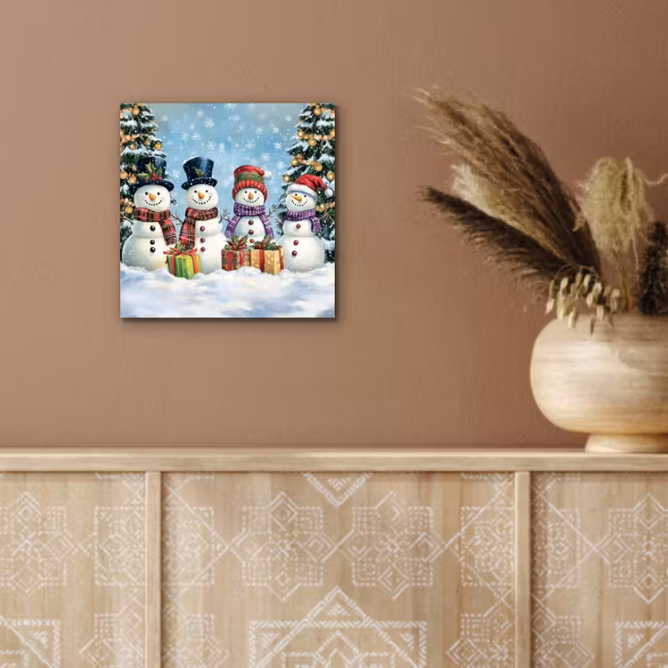 Aluminium schilderij - Vrolijk -  Sneeuw - Kleurrijk — 5