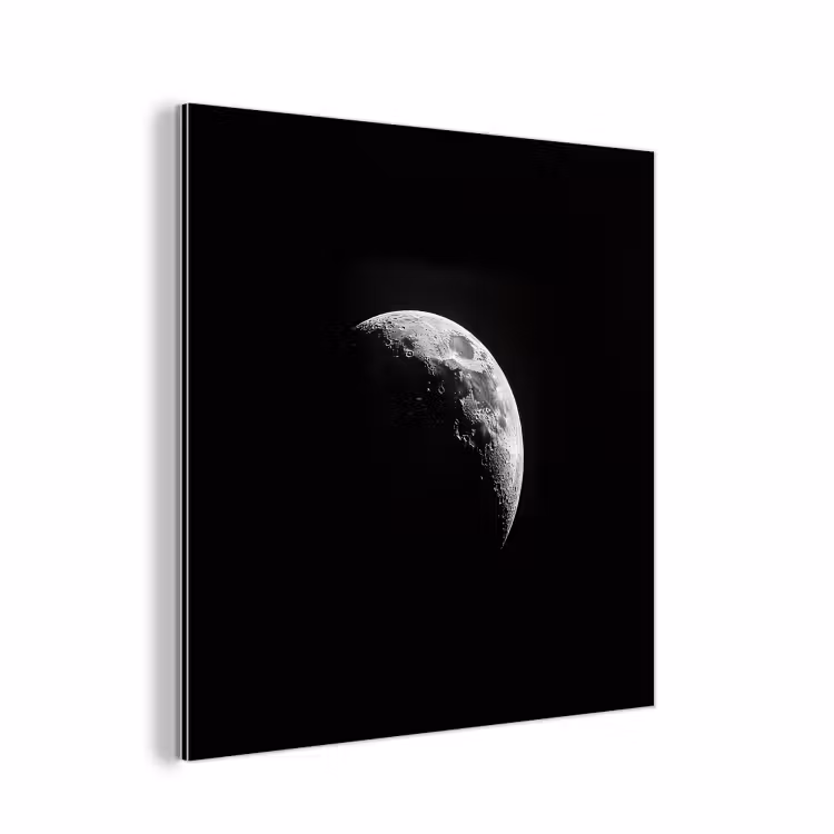 Aluminium schilderij - Maan - Hemel - Zwart - Schaduw — 1