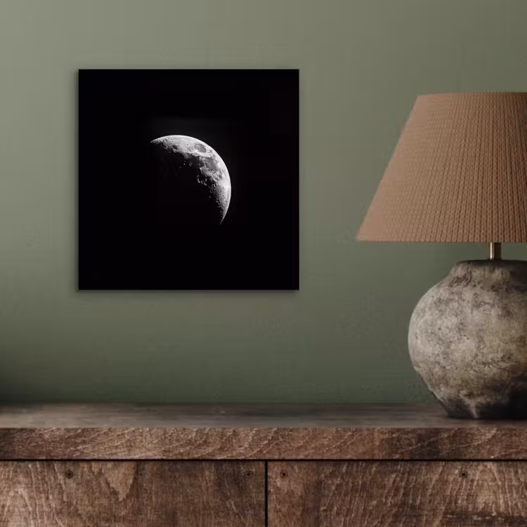 Aluminium schilderij - Maan - Hemel - Zwart - Schaduw — 3