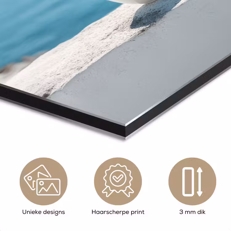 Aluminium schilderij - Zee - Koffiekopjes - Zomers — 7