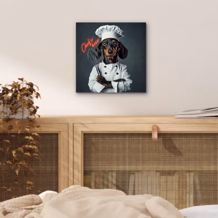 Aluminium schilderij - Quote - Neon - Hond - Kokskleding — 4