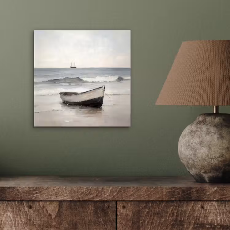 Aluminium schilderij - Roeiboot - Zee - Horizon — 3