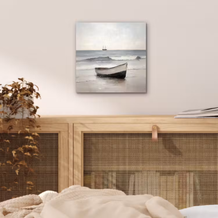 Aluminium schilderij - Roeiboot - Zee - Horizon — 4