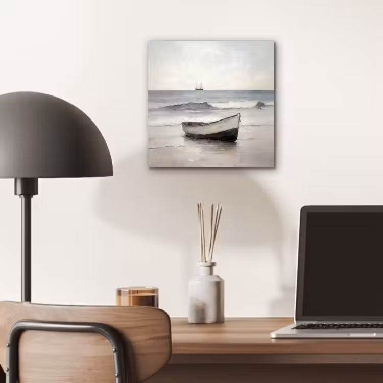 Aluminium schilderij - Roeiboot - Zee - Horizon — 6