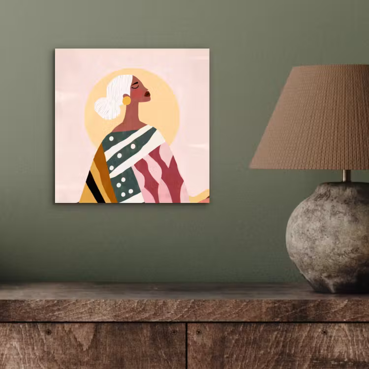 Aluminium schilderij - Vrouw - Zon - Kleurrijk — 3