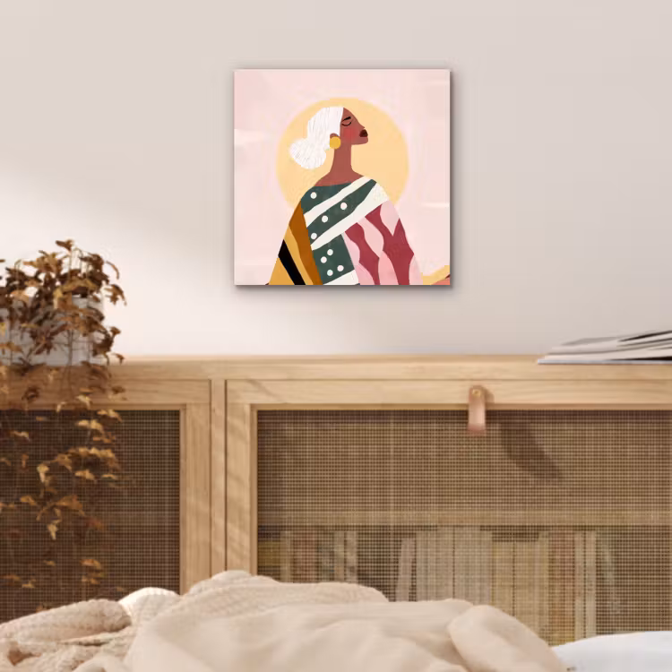 Aluminium schilderij - Vrouw - Zon - Kleurrijk — 4