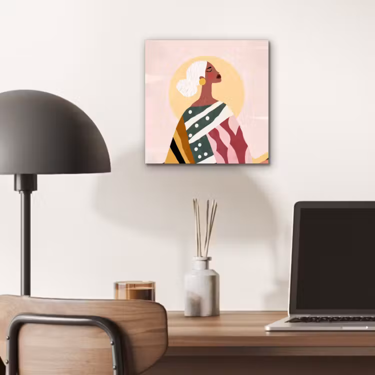 Aluminium schilderij - Vrouw - Zon - Kleurrijk — 6