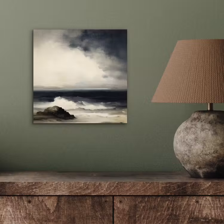 Aluminium schilderij - Zee - Rotsen - Storm — 3
