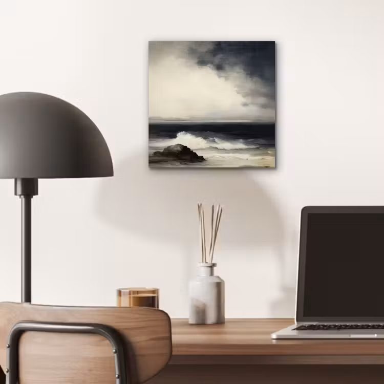 Aluminium schilderij - Zee - Rotsen - Storm — 6