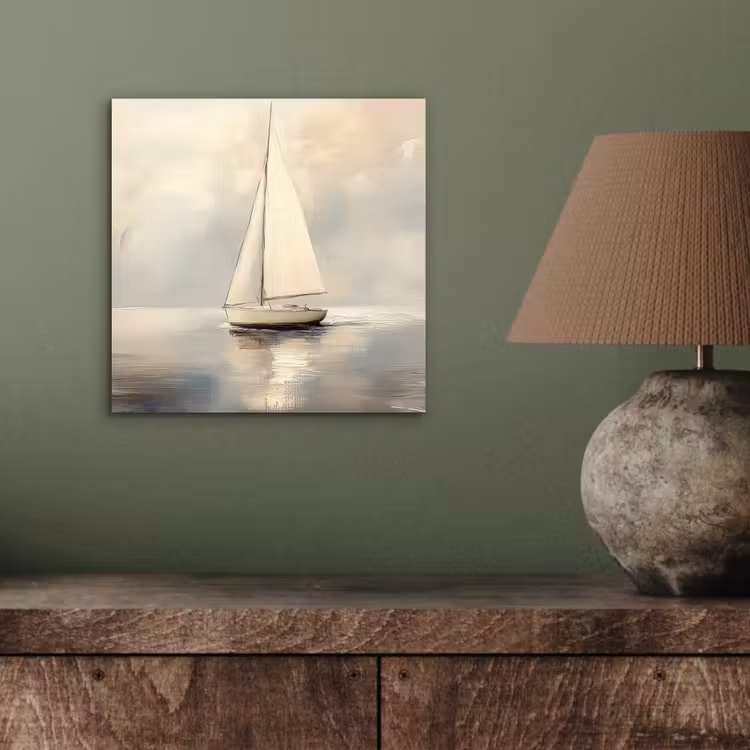 Aluminium schilderij - Zeilschip - Zee - Bewolkt — 3