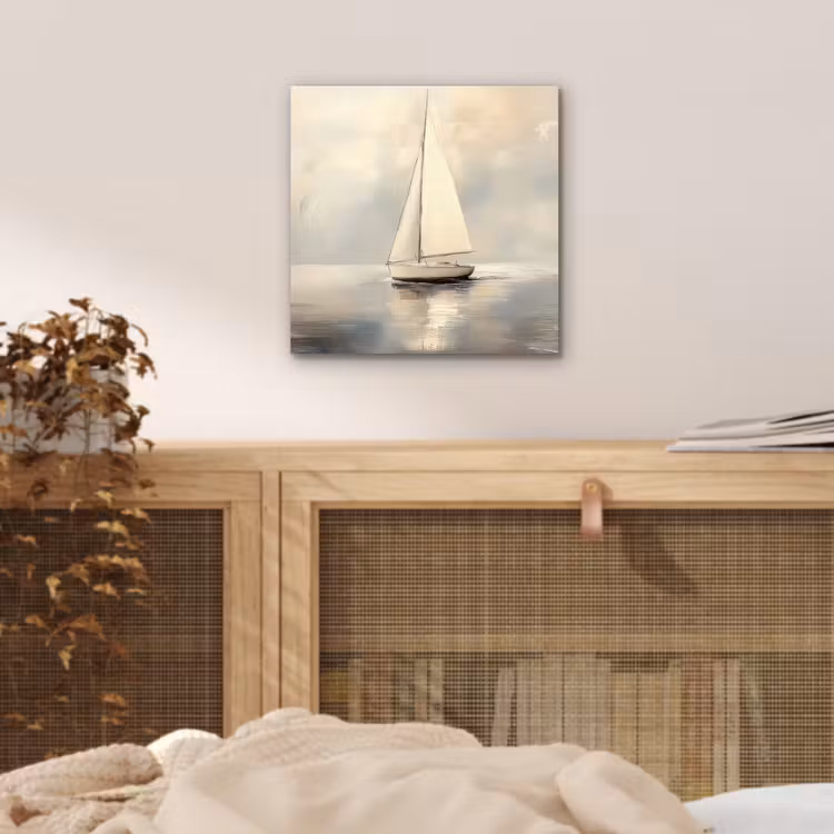 Aluminium schilderij - Zeilschip - Zee - Bewolkt — 4