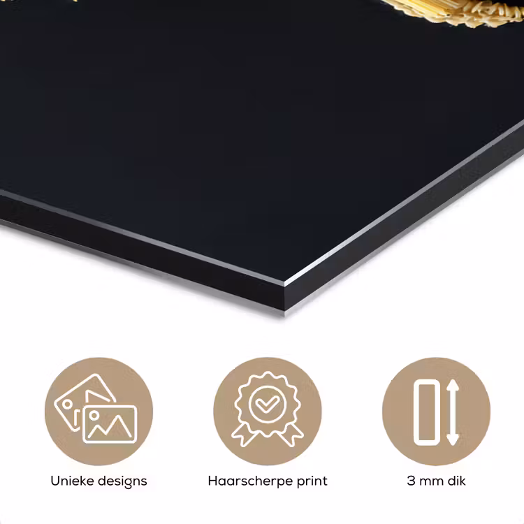 Aluminium schilderij - Wereldkaart - Pasta - Zwart — 7