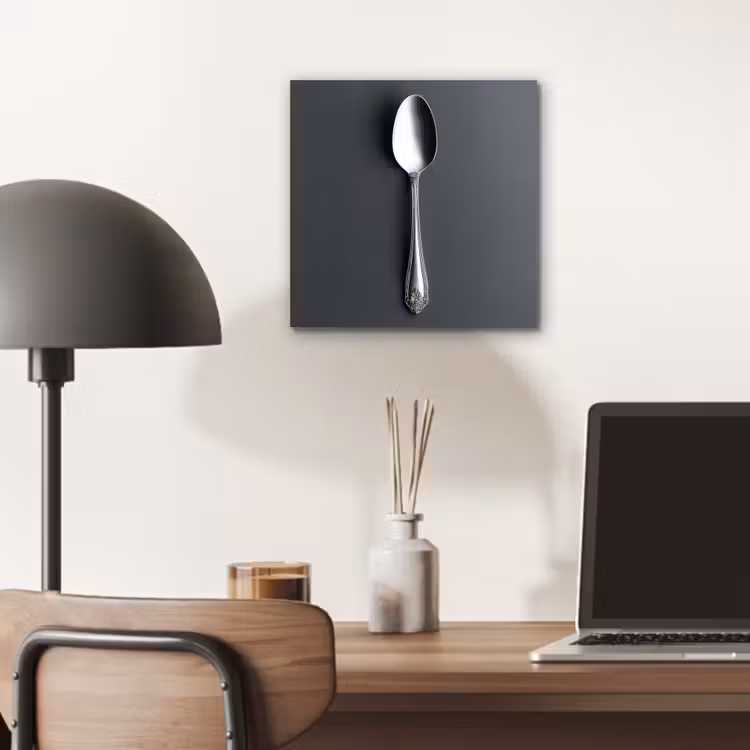 Aluminium schilderij - Zilver - Metaal - Lepel — 6