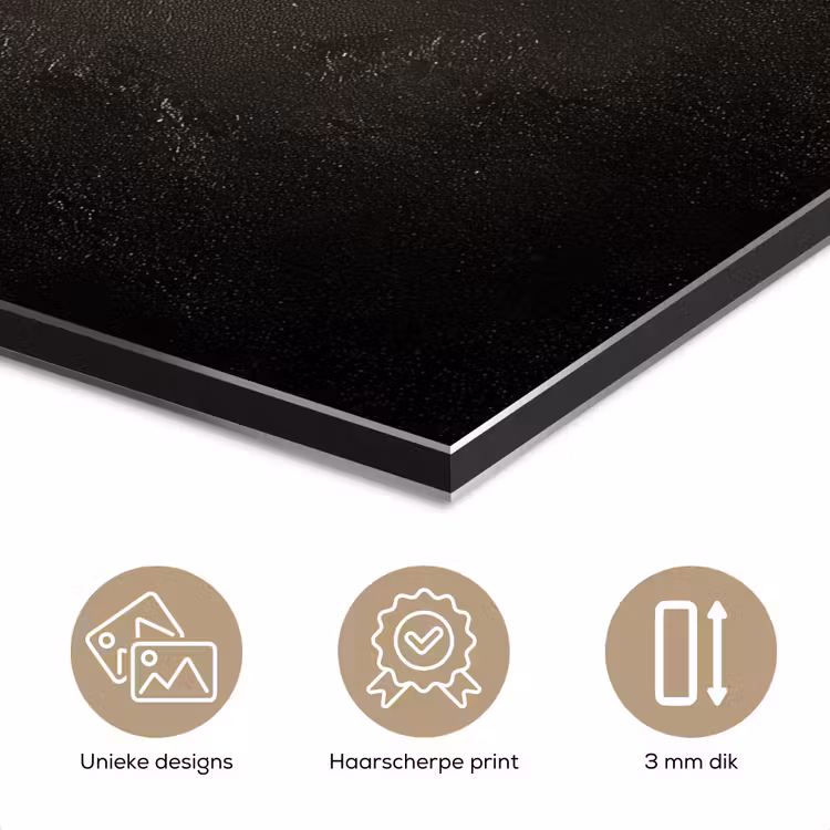 Aluminium schilderij - Zwart - Lepel - Caviar — 7